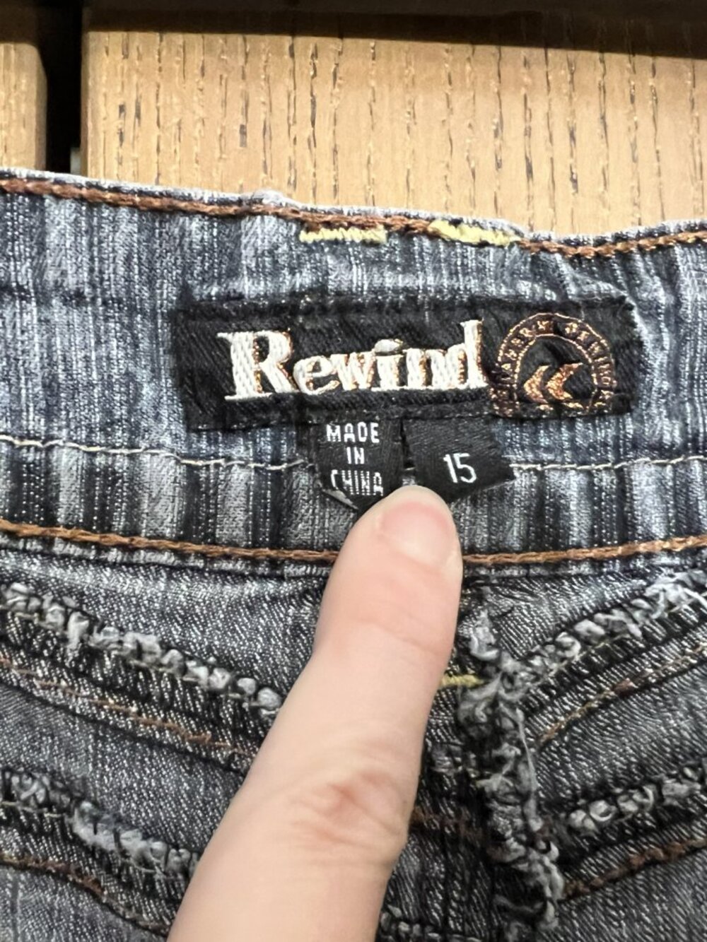 Vintage Y2K Rewind Low-Rise Denim Mermaid Flare Maxi Skirt - Picture 3 of 5